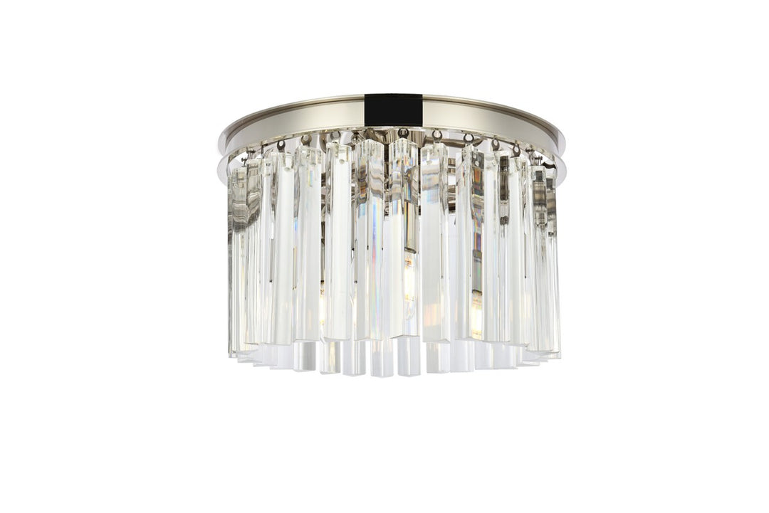 Elegant Lighting - 1208F16PN/RC - Three Light Flush Mount - Sydney - Polished nickel