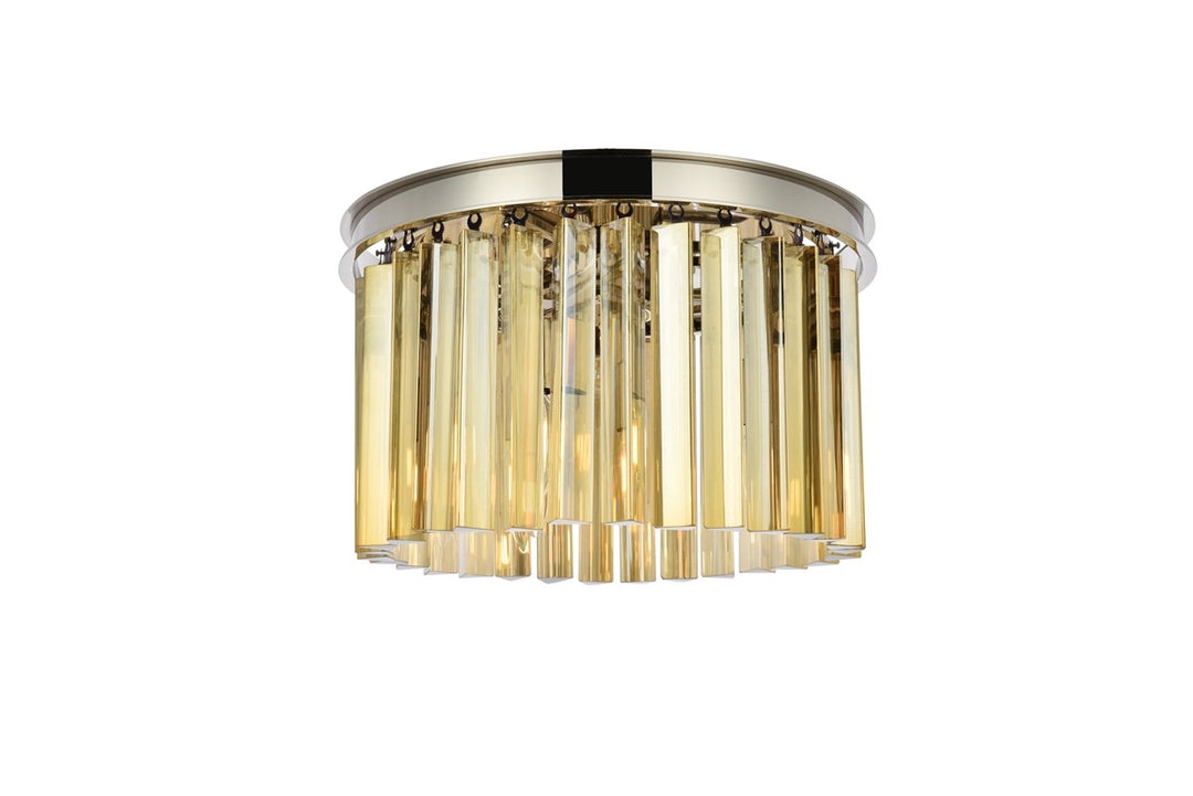 Elegant Lighting - 1208F16PN-GT/RC - Three Light Flush Mount - Sydney - Polished nickel