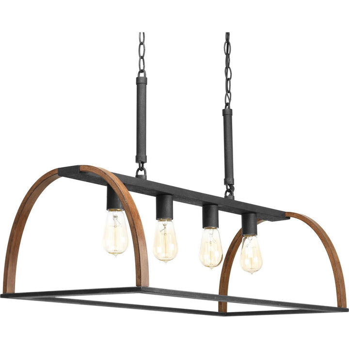 Progress Canada - P4720-71 - Four Light Island Pendant - Trestle - Gilded Iron