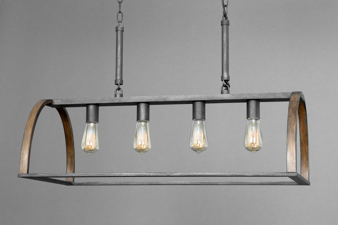 Progress Canada - P4720-71 - Four Light Island Pendant - Trestle - Gilded Iron