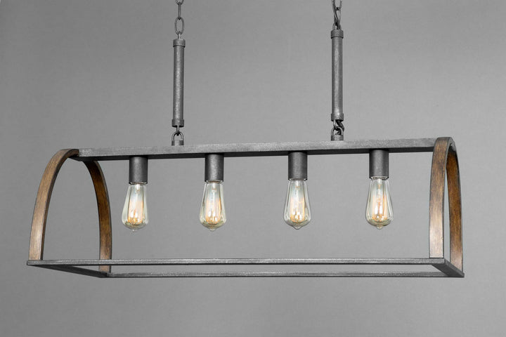 Progress Canada - P4720-71 - Four Light Island Pendant - Trestle - Gilded Iron