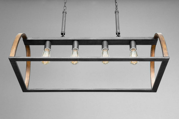 Progress Canada - P4720-71 - Four Light Island Pendant - Trestle - Gilded Iron