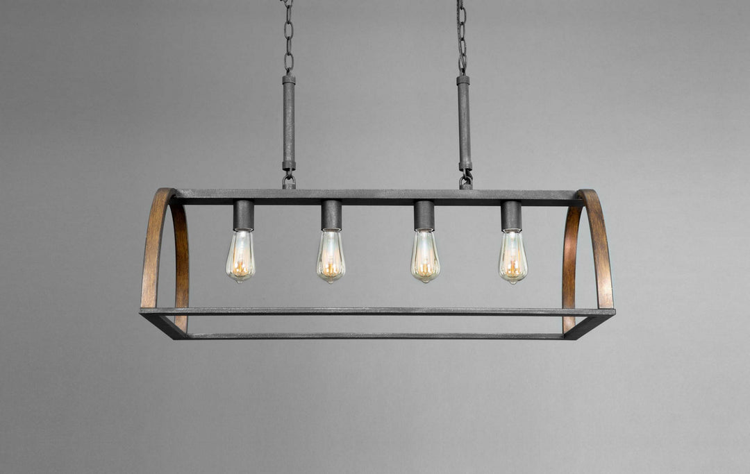 Progress Canada - P4720-71 - Four Light Island Pendant - Trestle - Gilded Iron