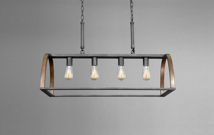 Progress Canada - P4720-71 - Four Light Island Pendant - Trestle - Gilded Iron