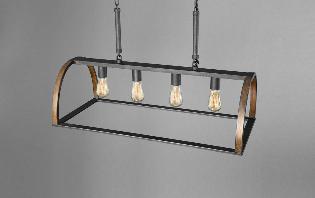 Progress Canada - P4720-71 - Four Light Island Pendant - Trestle - Gilded Iron
