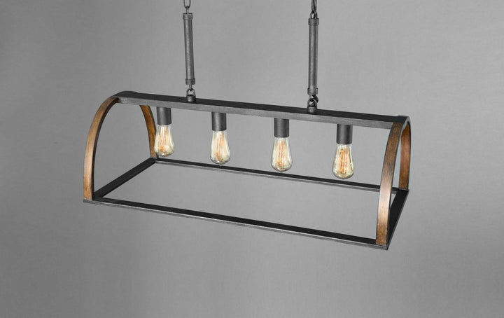 Progress Canada - P4720-71 - Four Light Island Pendant - Trestle - Gilded Iron
