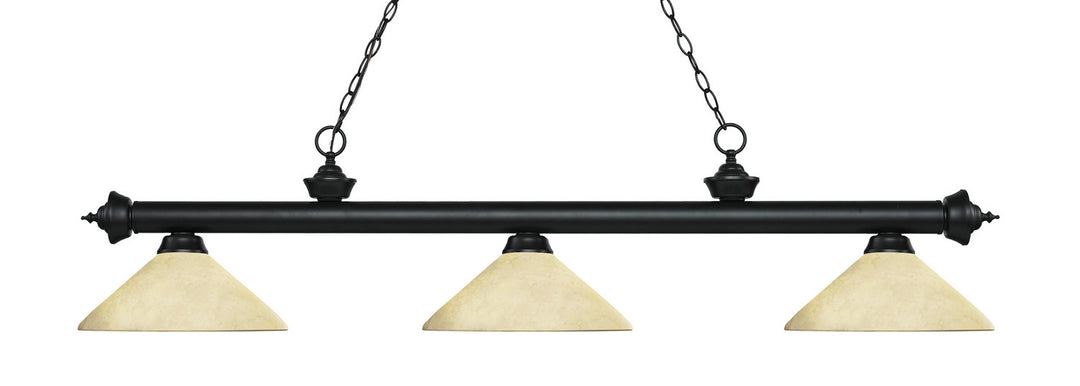 Z-Lite Canada - 200-3MB-AGM14 - Three Light Billiard - Riviera - Matte Black