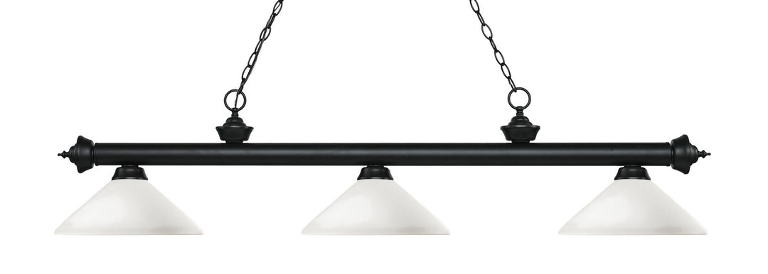 Z-Lite Canada - 200-3MB-AMO14 - Three Light Billiard - Riviera - Matte Black