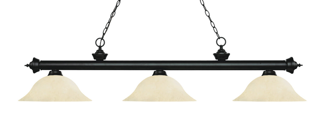 Z-Lite Canada - 200-3MB-GM16 - Three Light Billiard - Riviera - Matte Black
