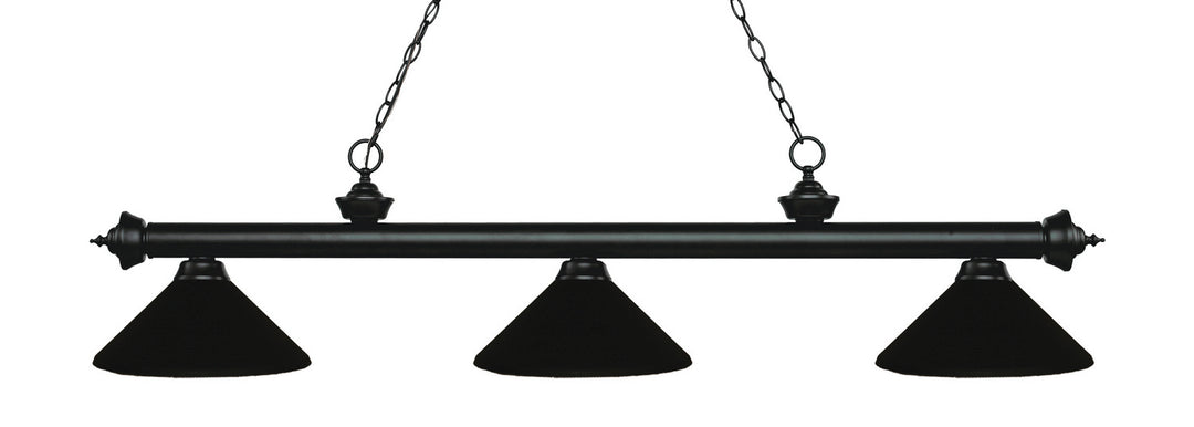 Z-Lite Canada - 200-3MB-MMB - Three Light Billiard - Riviera - Matte Black