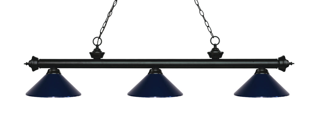 Z-Lite Canada - 200-3MB-MNB - Three Light Billiard - Riviera - Matte Black