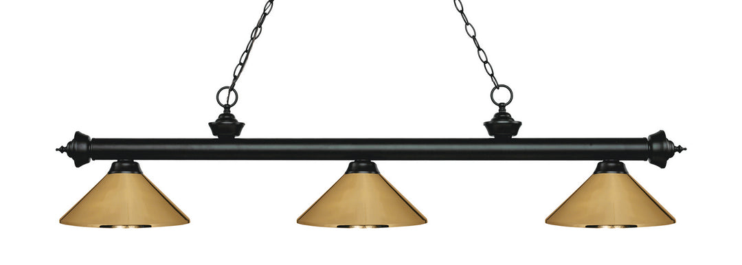 Z-Lite Canada - 200-3MB-MPB - Three Light Billiard - Riviera - Matte Black