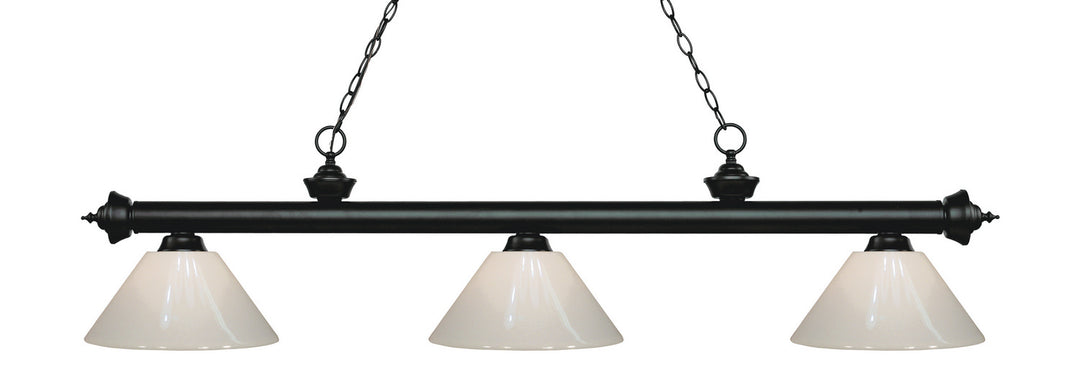 Z-Lite Canada - 200-3MB-PWH - Three Light Billiard - Riviera - Matte Black