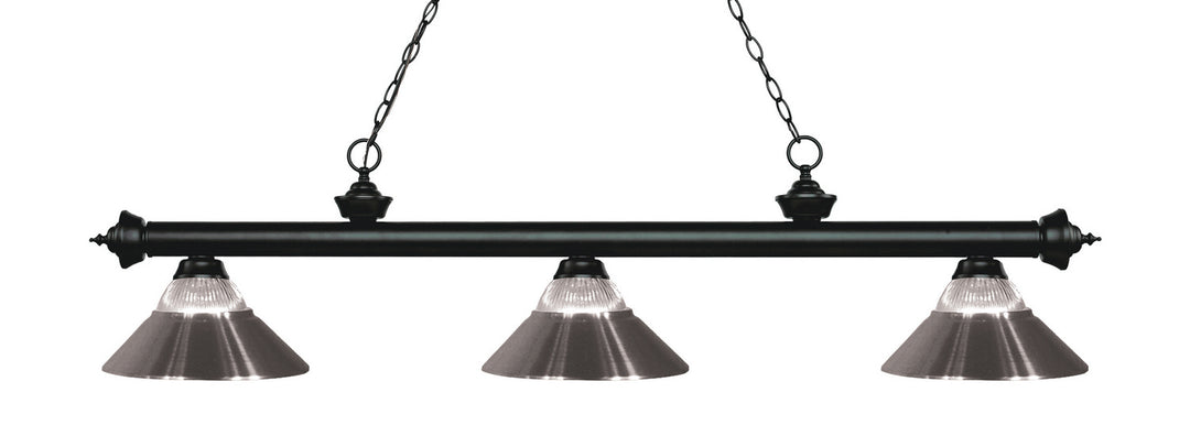Z-Lite Canada - 200-3MB-RBN - Three Light Billiard - Riviera - Matte Black