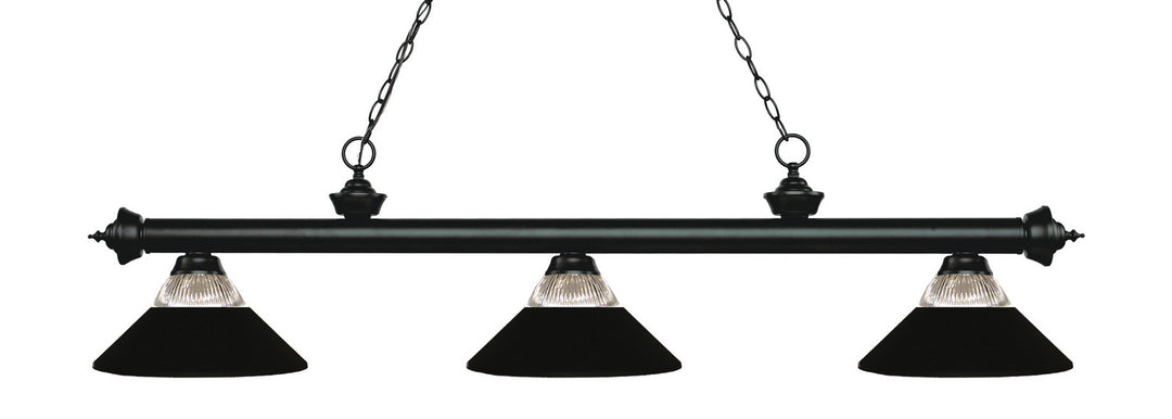Z-Lite Canada - 200-3MB-RMB - Three Light Billiard - Riviera - Matte Black