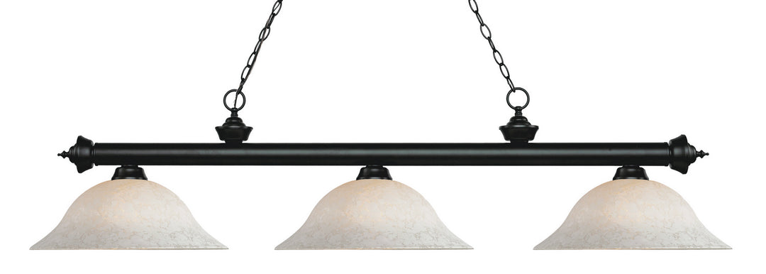 Z-Lite Canada - 200-3MB-WM16 - Three Light Billiard - Riviera - Matte Black