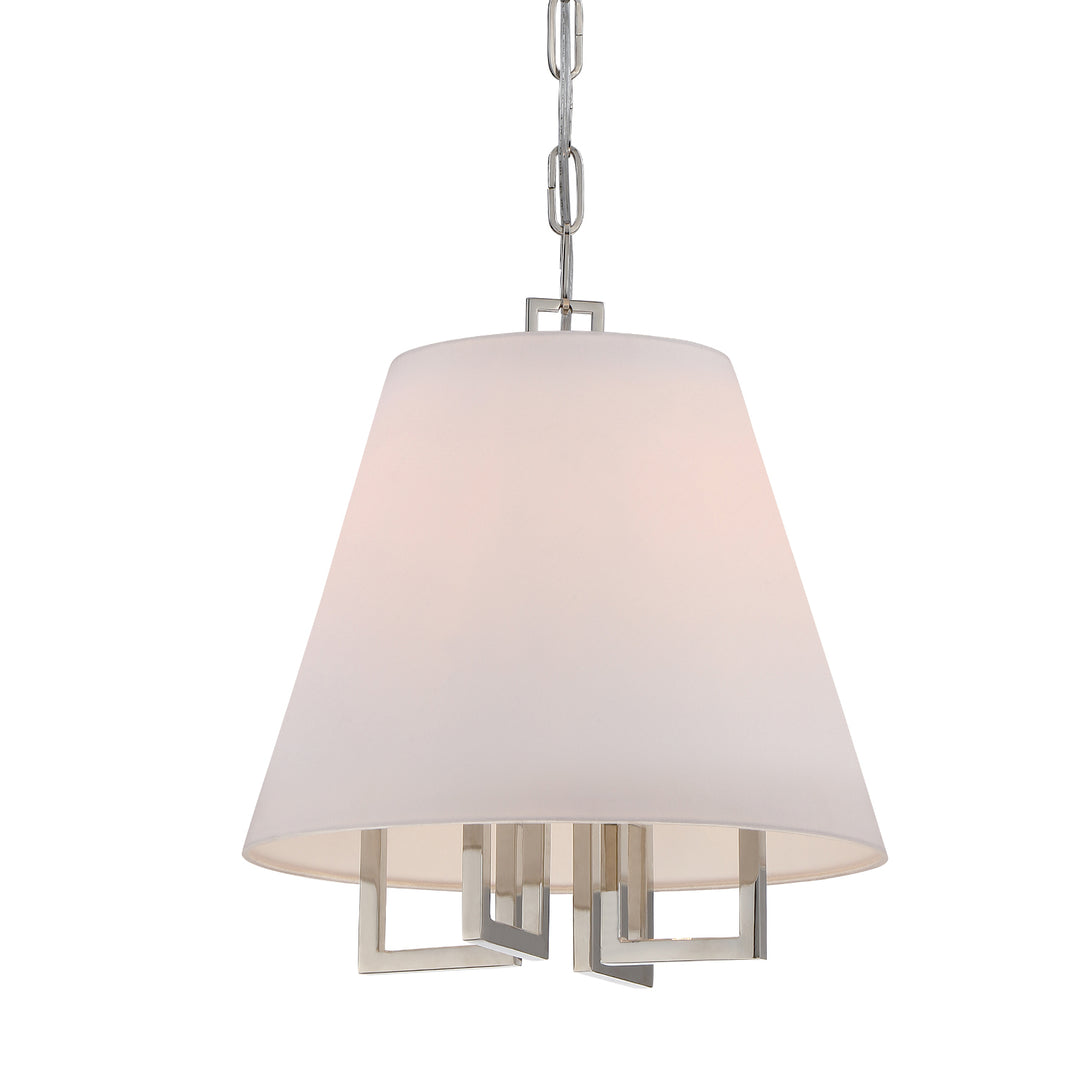 Westwood Four Light Mini Chandelier in Polished Nickel - available from The Lighting Shoppe, trusted by Canadian homeowners