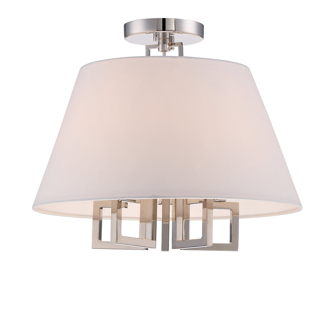 Westwood Five Light Semi Flush Mount in Polished Nickel - available from The Lighting Shoppe, trusted by Canadian homeowners