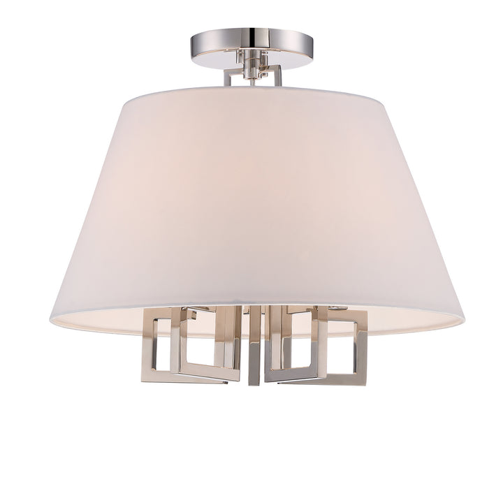 Westwood Five Light Semi Flush Mount in Polished Nickel - available from The Lighting Shoppe, trusted by Canadian homeowners