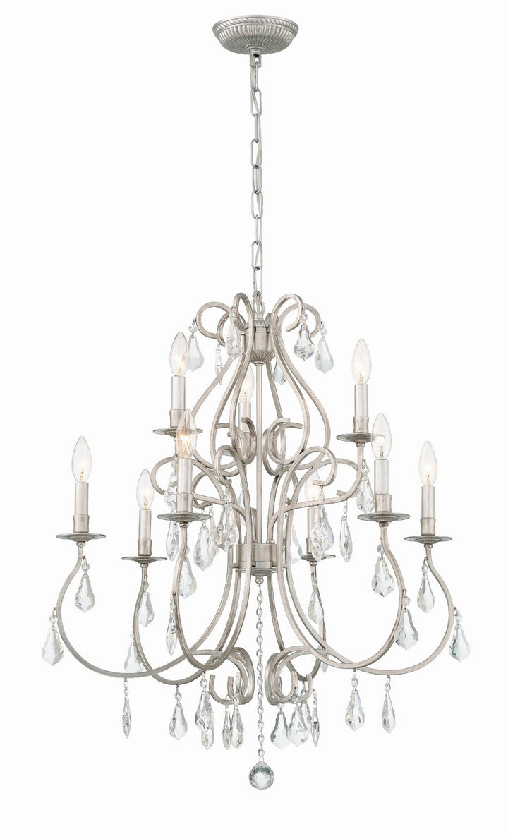 Ashton Nine Light Chandelier in Olde Silver - available from The Lighting Shoppe, trusted by Canadian homeowners