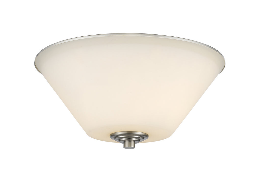 Jarra Two Light Flush Mount in Brushed Nickel - available from The Lighting Shoppe, trusted by Canadian homeowners