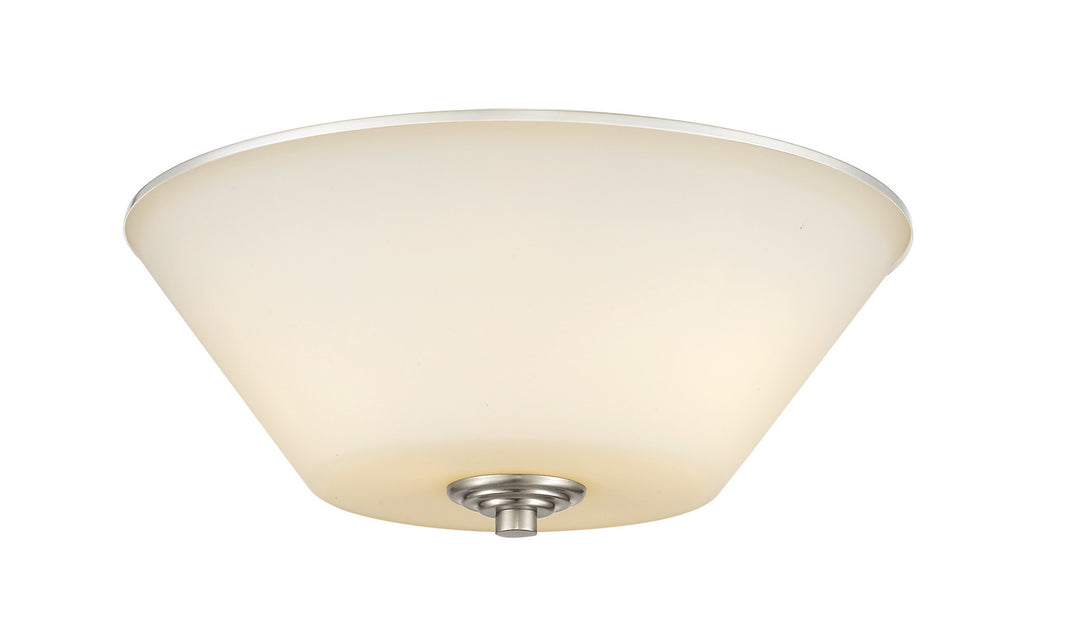 Jarra Three Light Flush Mount in Brushed Nickel - available from The Lighting Shoppe, trusted by Canadian homeowners