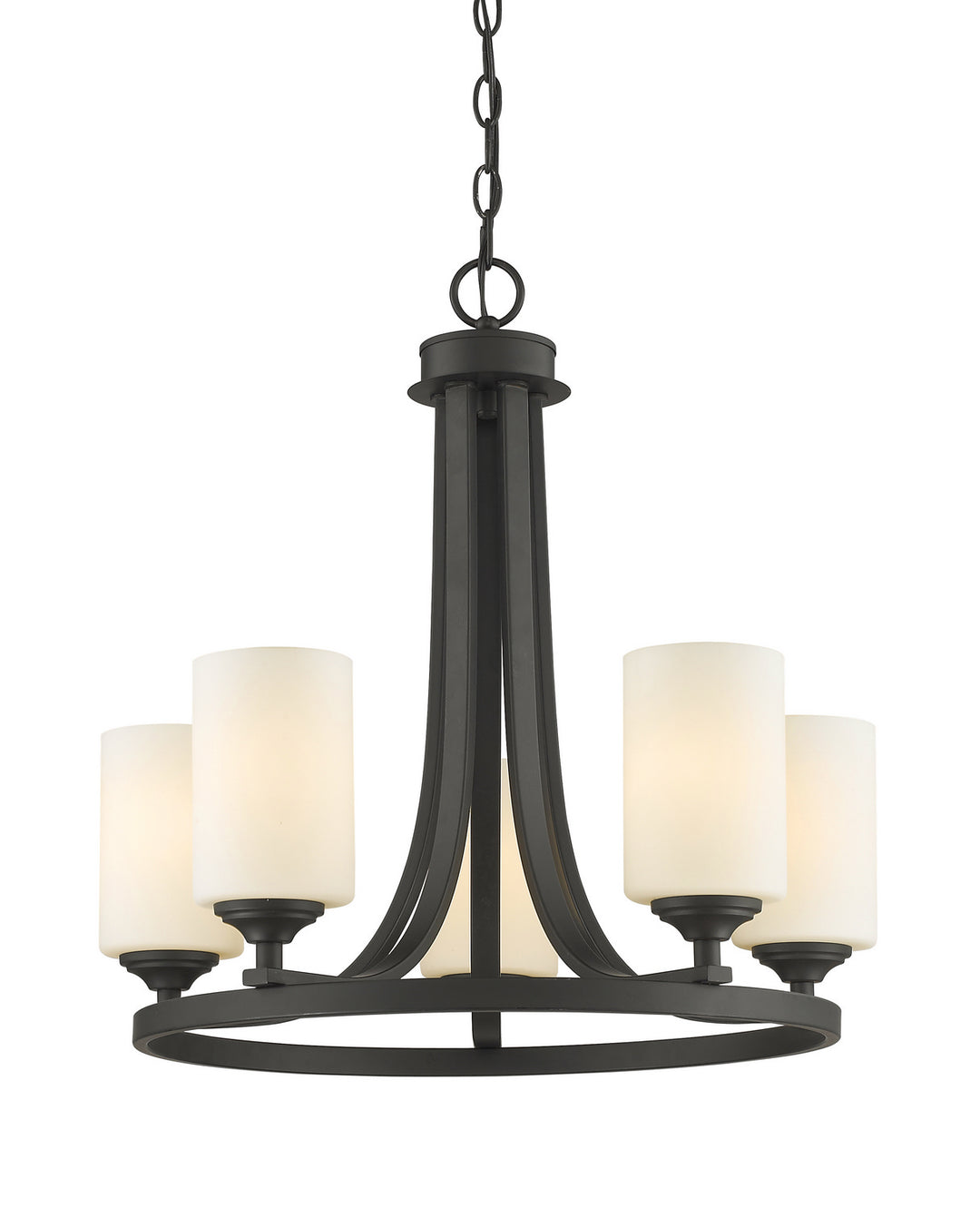Bordeaux Five Light Chandelier in Bronze - available from The Lighting Shoppe, trusted by Canadian homeowners