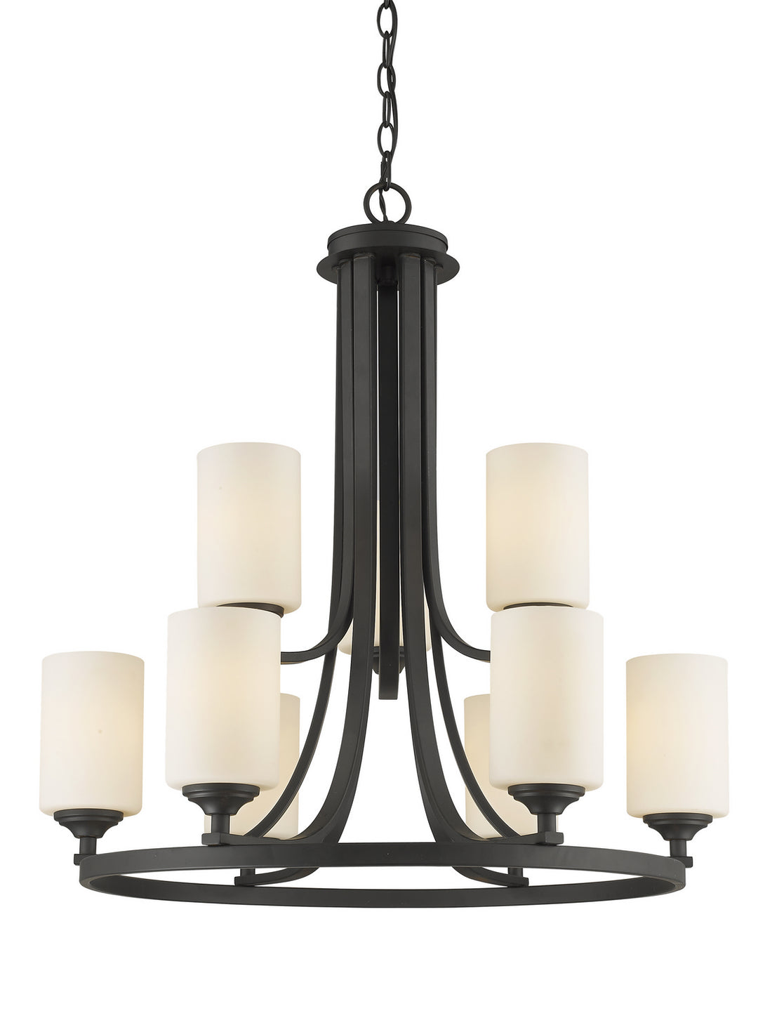 Bordeaux Nine Light Chandelier in Bronze - available from The Lighting Shoppe, trusted by Canadian homeowners
