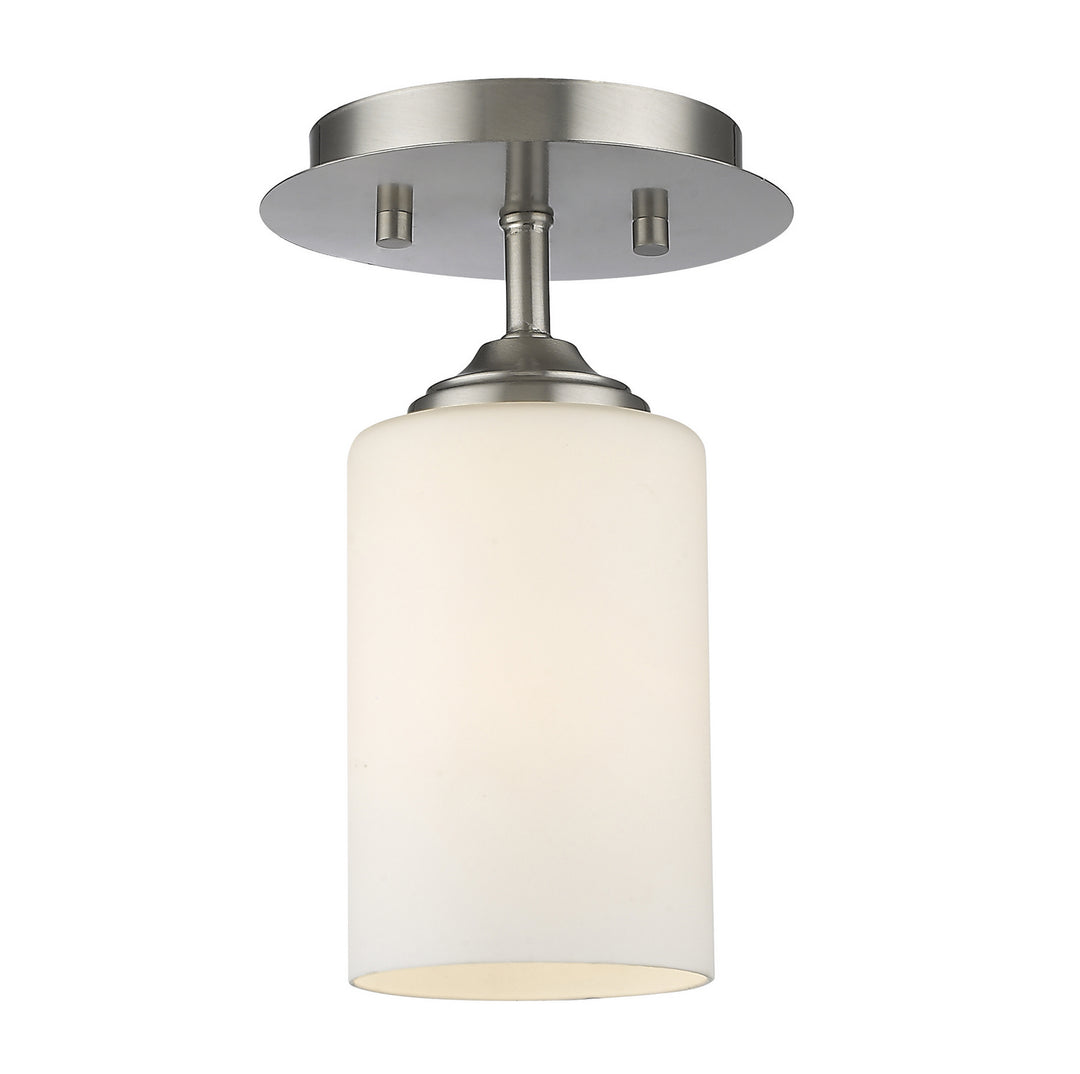 Bordeaux One Light Flush Mount in Brushed Nickel - available from The Lighting Shoppe, trusted by Canadian homeowners