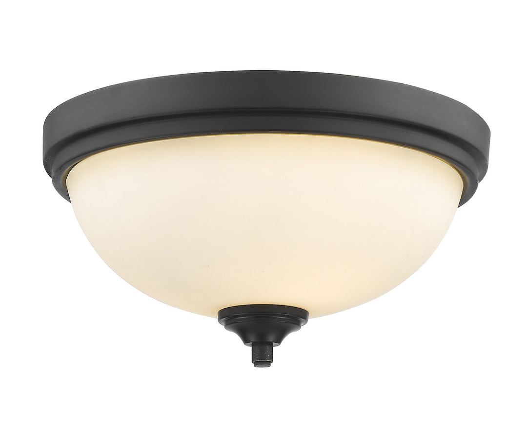 Bordeaux Two Light Flush Mount in Bronze - available from The Lighting Shoppe, trusted by Canadian homeowners
