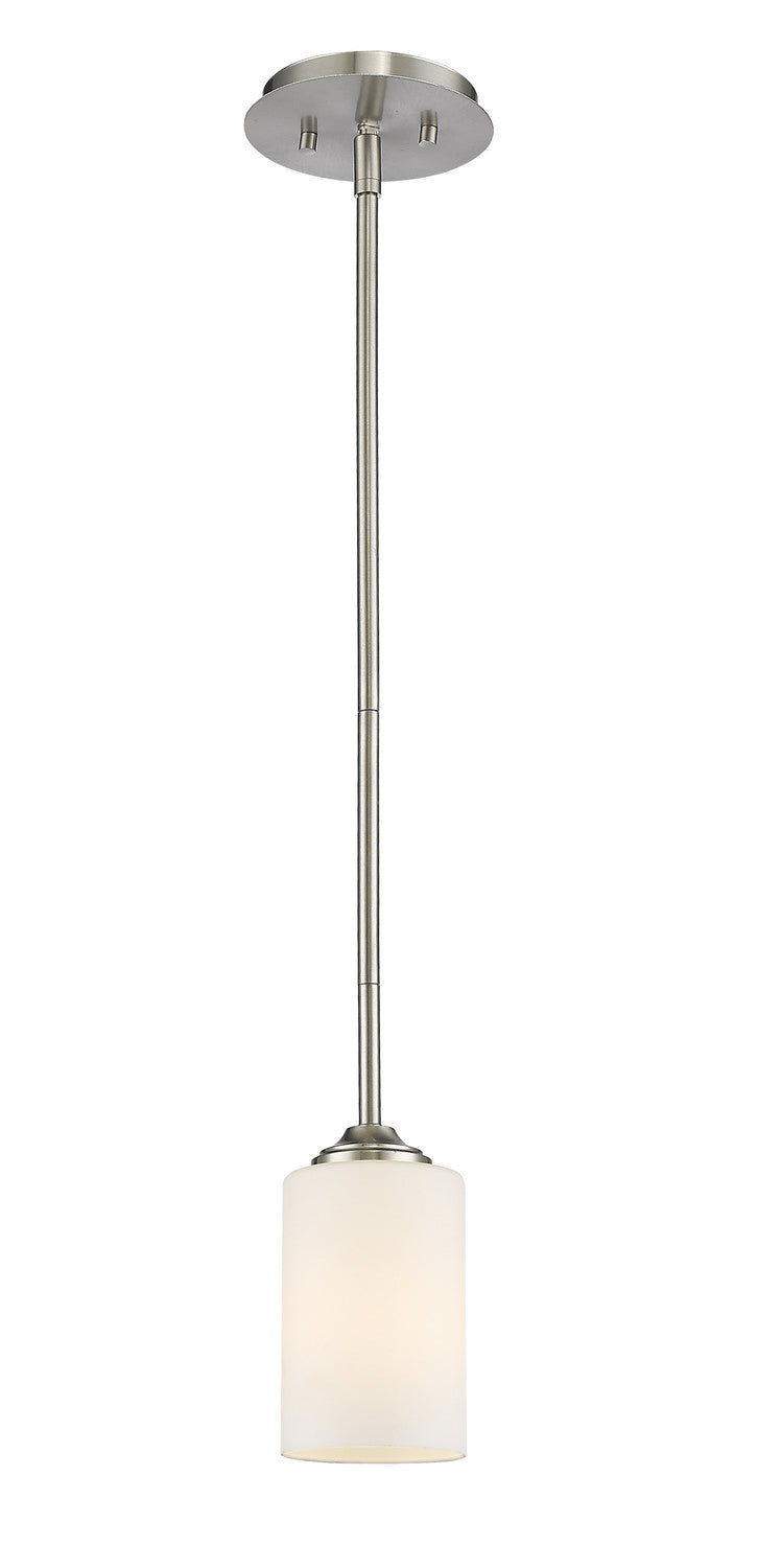 Bordeaux One Light Pendant in Brushed Nickel - available from The Lighting Shoppe, trusted by Canadian homeowners