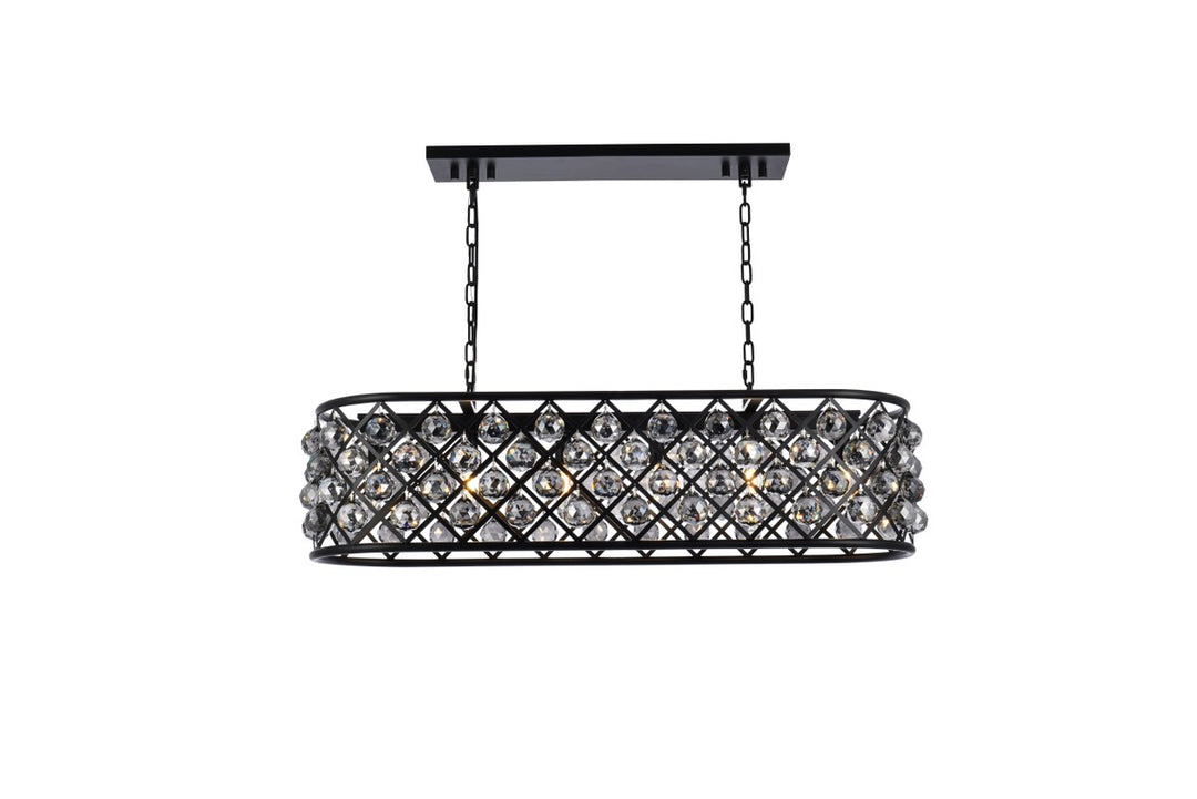 Elegant Lighting - 1216G40MB-SS/RC - Six Light Chandelier - Madison - Matte Black