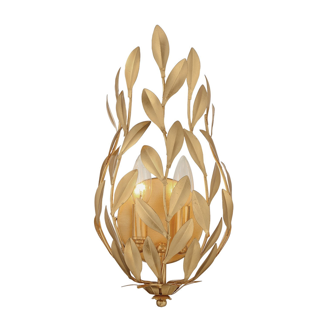 Broche Two Light Wall Sconce in Antique Gold - available from The Lighting Shoppe, trusted by Canadian homeowners