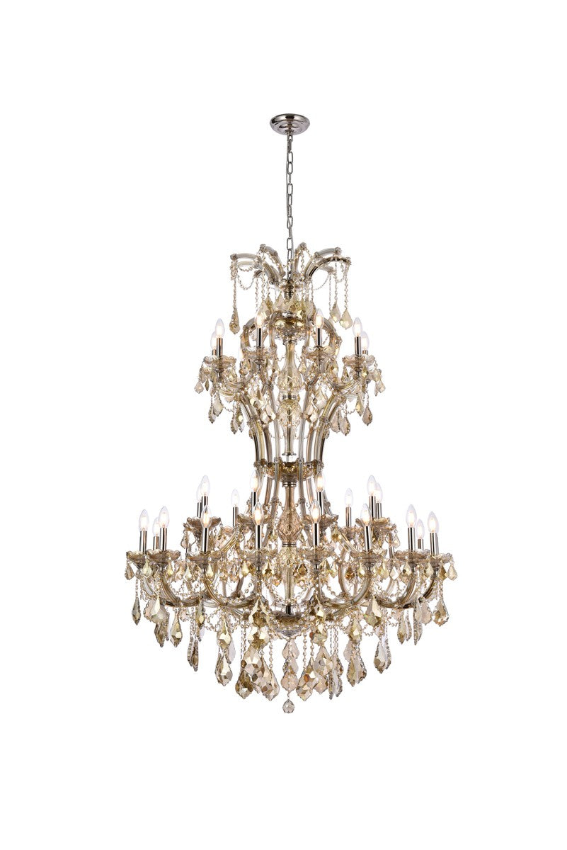 Maria Theresa 36 light Chandelier in Golden Teak - available from The Lighting Shoppe, trusted by Canadian homeowners