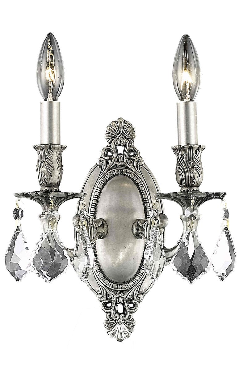 Rosalia Two Light Wall Sconce in Pewter - available from The Lighting Shoppe, trusted by Canadian homeowners