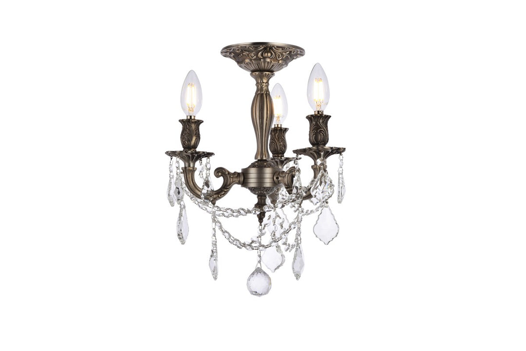 Rosalia Three Light Flush Mount in Pewter - available from The Lighting Shoppe, trusted by Canadian homeowners