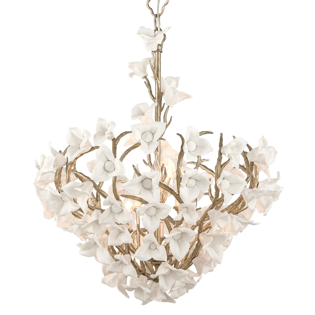 Corbett Lighting Canada - 211-47-SGL - Six Light Chandelier - Lily - Stria Gold Leaf