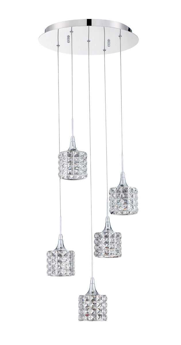 Lustra Five Light Pan in Chrome Kendal Canada