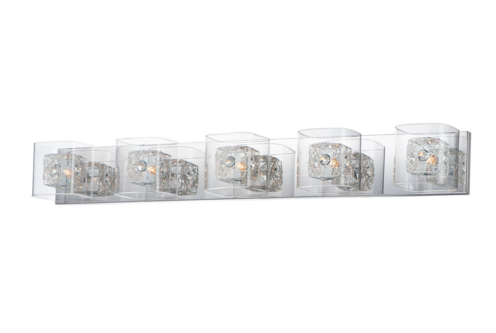 ET2 - E22835-18PCPC - Five Light Bath Vanity - Gem - Polished Chrome