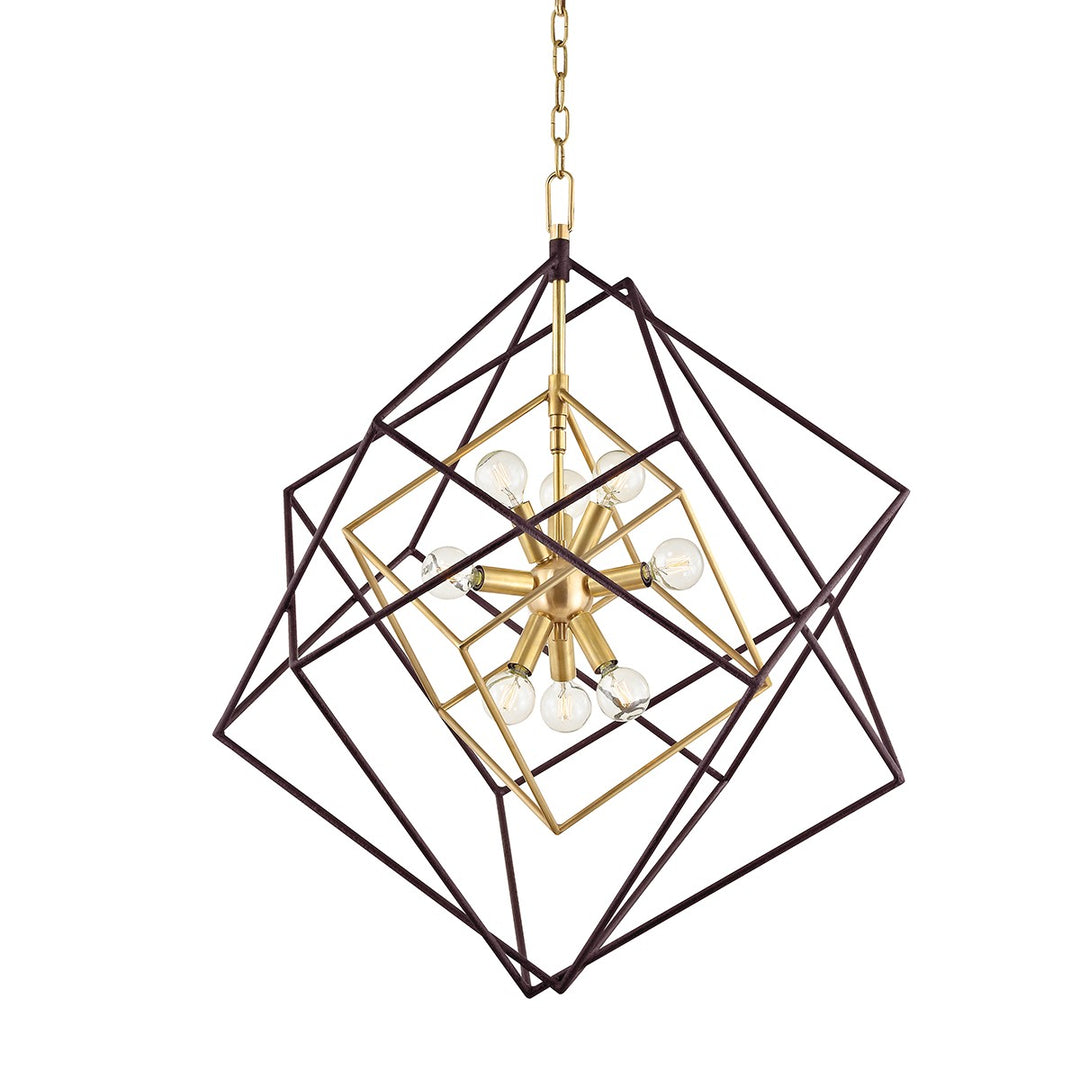 Hudson Valley Canada - 1222-AGB - Nine Light Chandelier - Roundout - Aged Brass