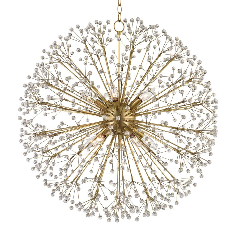 Dunkirk Ten Light Chandelier in Aged Brass - available from The Lighting Shoppe, trusted by Canadian homeowners