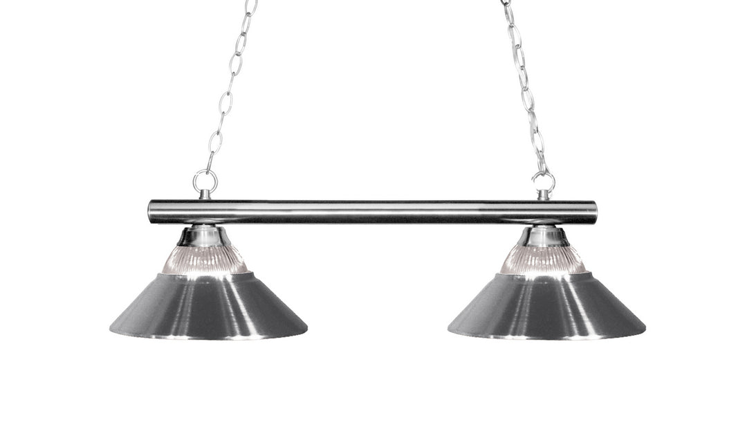 Sharp Shooter Two Light Billiard in Chrome - available from The Lighting Shoppe, trusted by Canadian homeowners