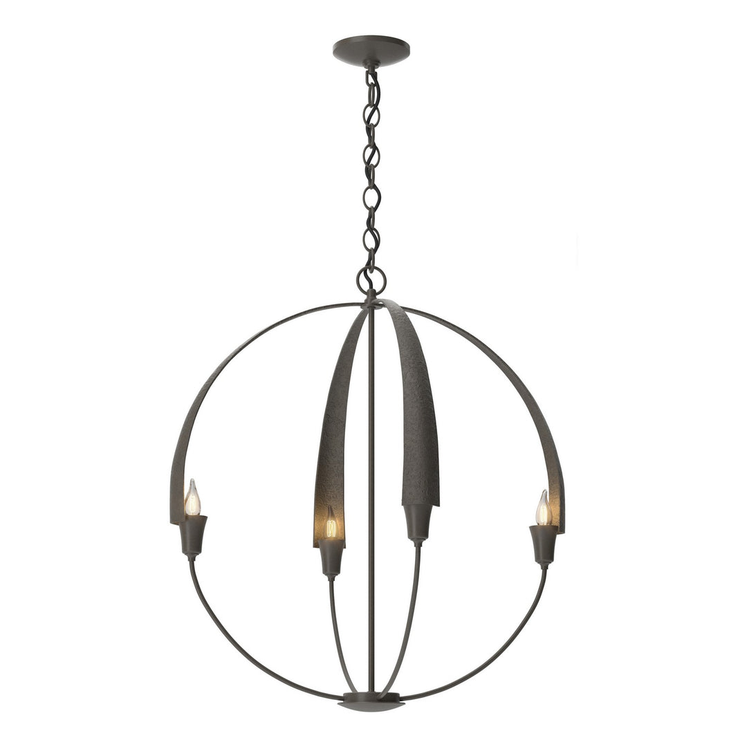 Hubbardton Forge Canada - 104203-SKT-07 - Four Light Chandelier - Cirque - Dark Smoke