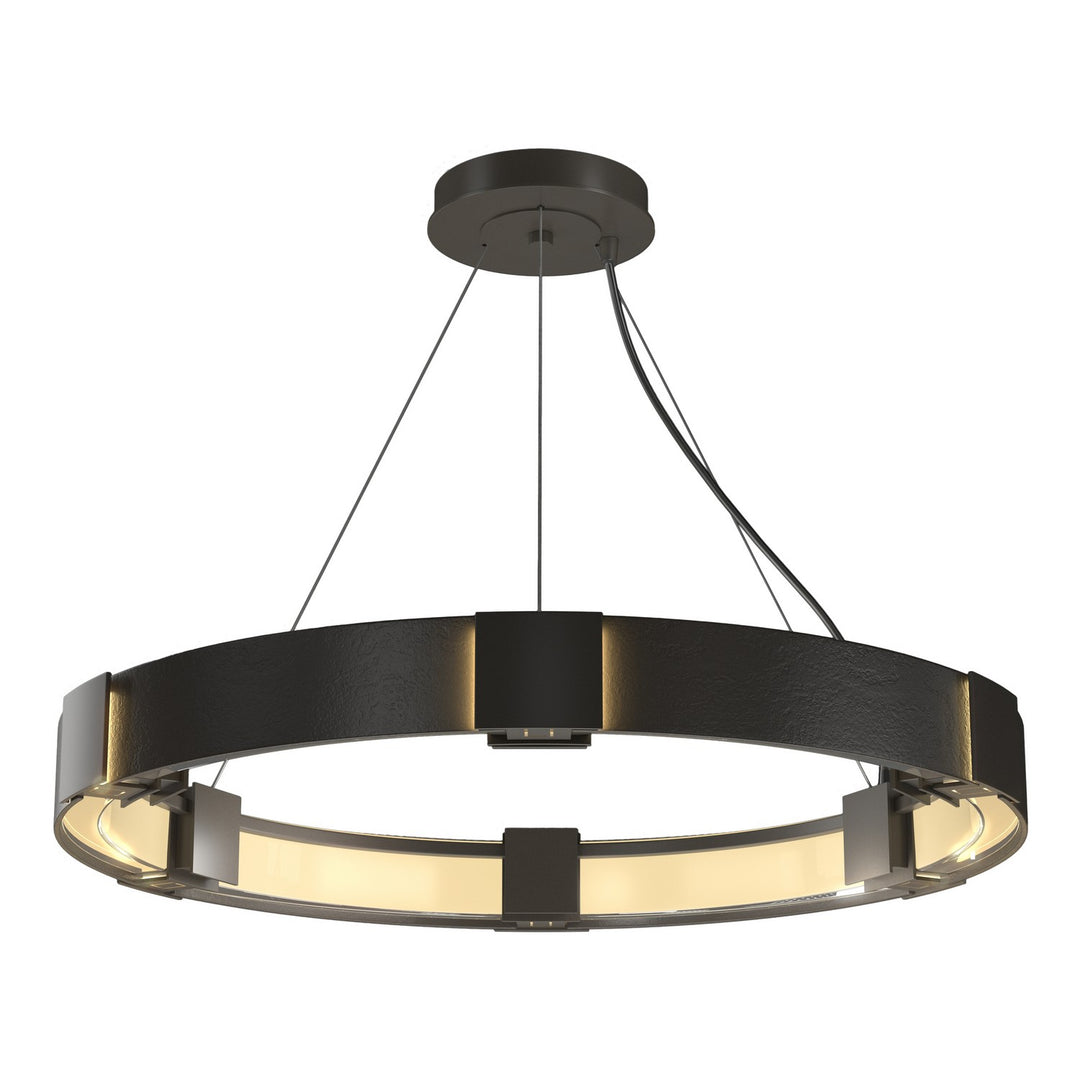 Hubbardton Forge Canada - 138585-SKT-STND-07-ZM0399 - Six Light Pendant - Aura - Dark Smoke