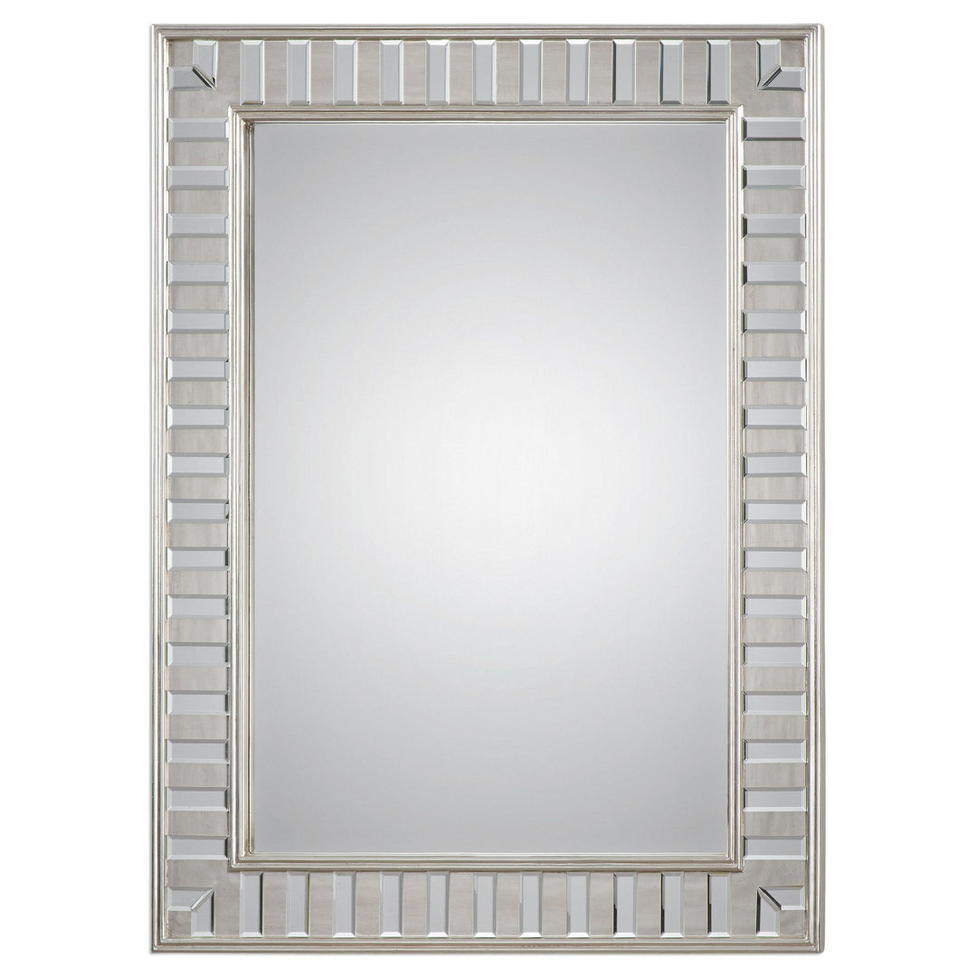 Lanester Mirror in Antiqued Silver Leaf - available from The Lighting Shoppe, trusted by Canadian homeowners