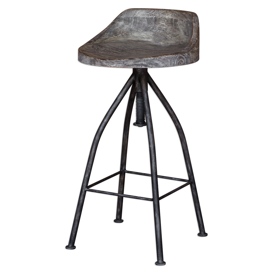 Kairu Bar Stool in Gray Glazed - available from The Lighting Shoppe, trusted by Canadian homeowners