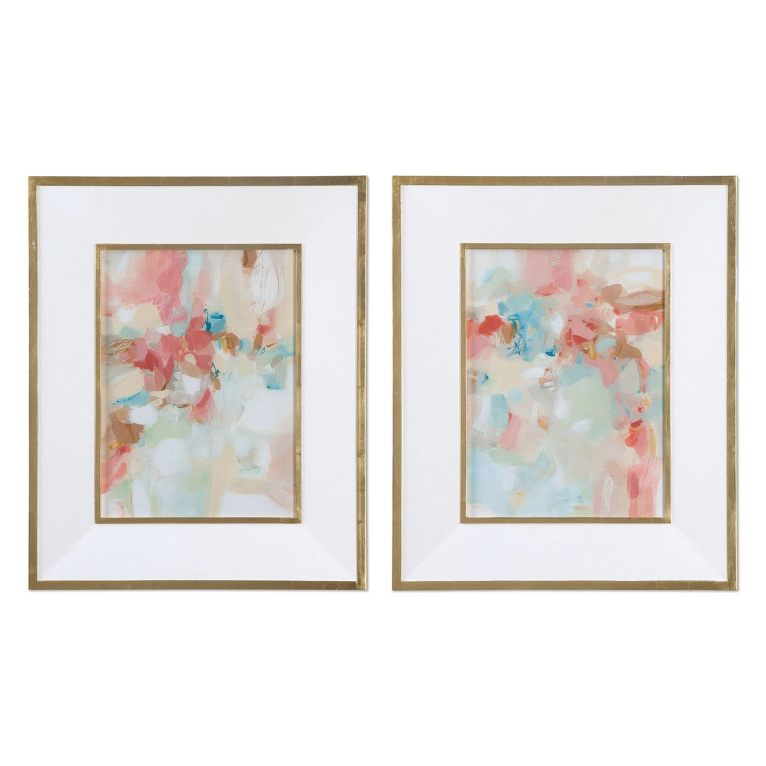 A Touch Of Blush And Rosewood Fences Wall Art in Gold Leaf - available from The Lighting Shoppe, trusted by Canadian homeowners
