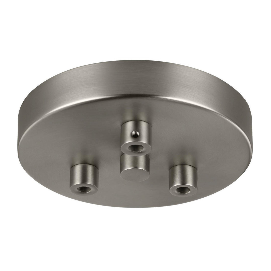 Generation Lighting Canada - MPC03SN - Three Light Multi-Port Canopy with Swag Hooks - Multi-Port Canopies - Satin Nickel