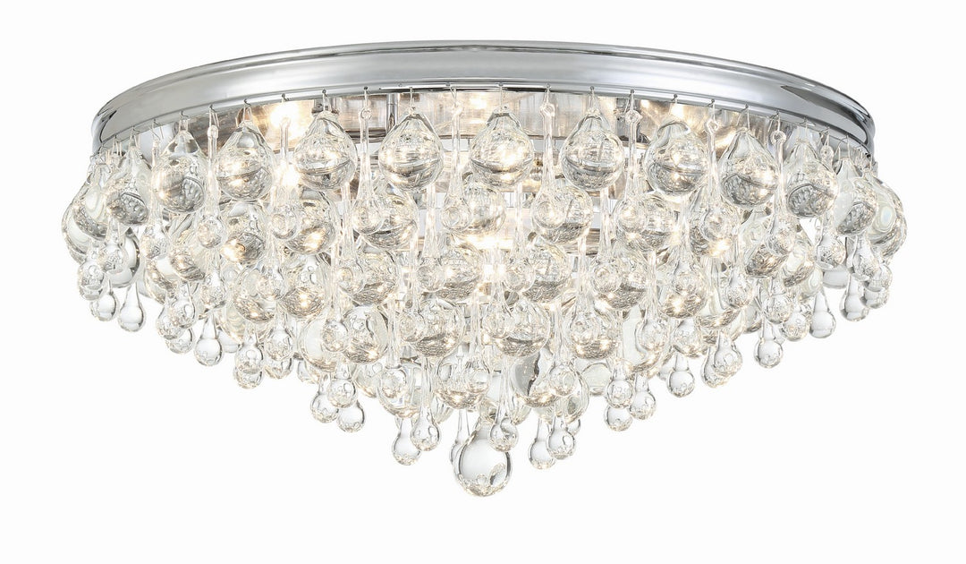 Calypso Six Light Flush Mount in Polished Chrome - available from The Lighting Shoppe, trusted by Canadian homeowners