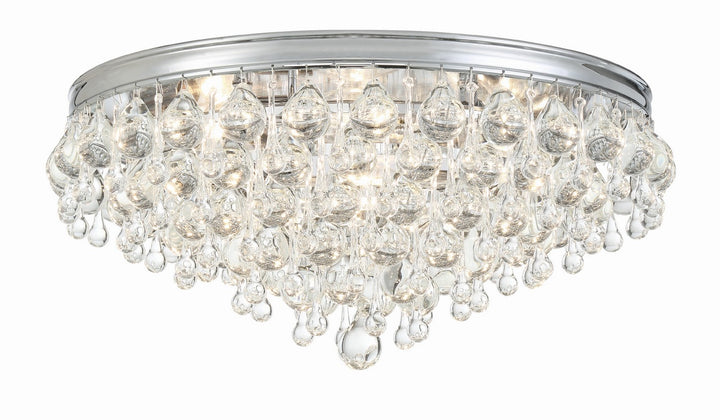 Calypso Six Light Flush Mount in Polished Chrome - available from The Lighting Shoppe, trusted by Canadian homeowners